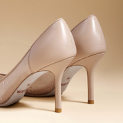 Pink Sheer Mesh Rhinestone Pointed Toe Stiletto Bridal Pumps
