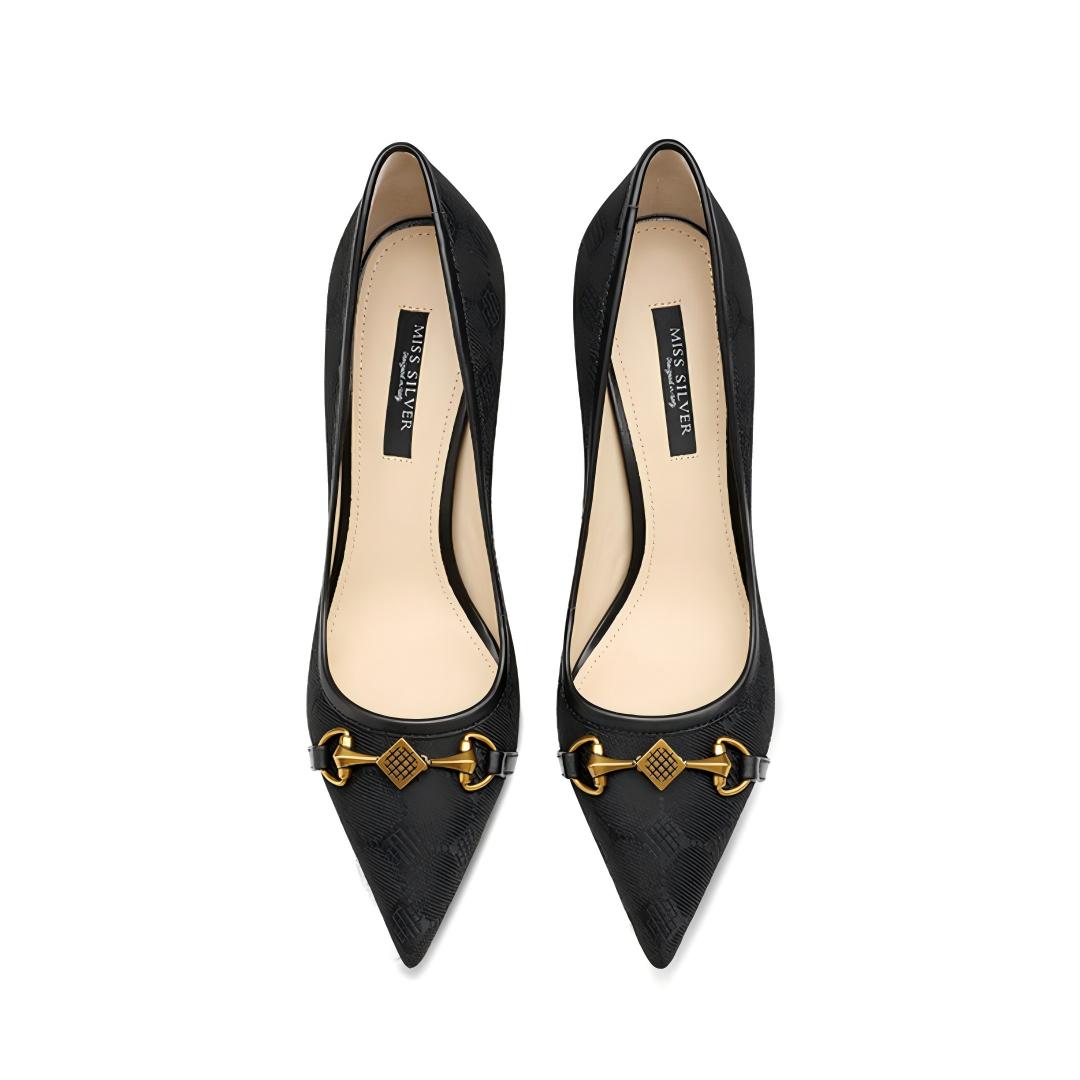 Vintage Checkered Horsebit Heels