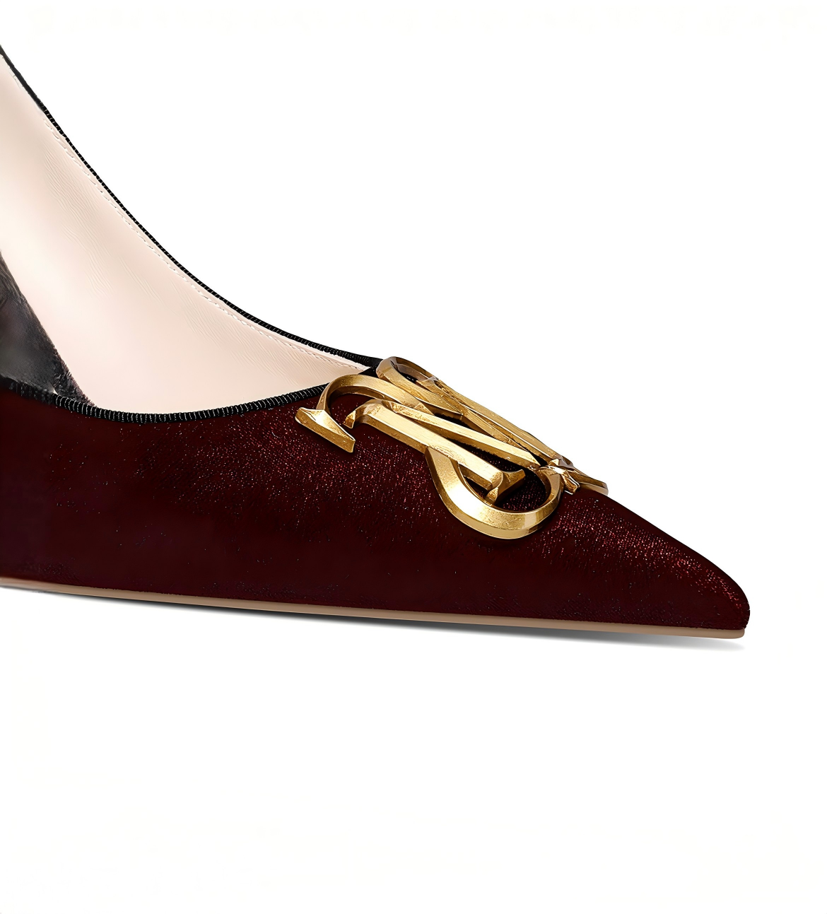Burgundy Velvet Pointed Toe Stiletto Pumps