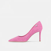 Barbie Pink Suede Pointed-Toe Stiletto Pumps