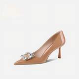 Women’s Patent Leather Low Heel Pumps for Office & Daily Wear