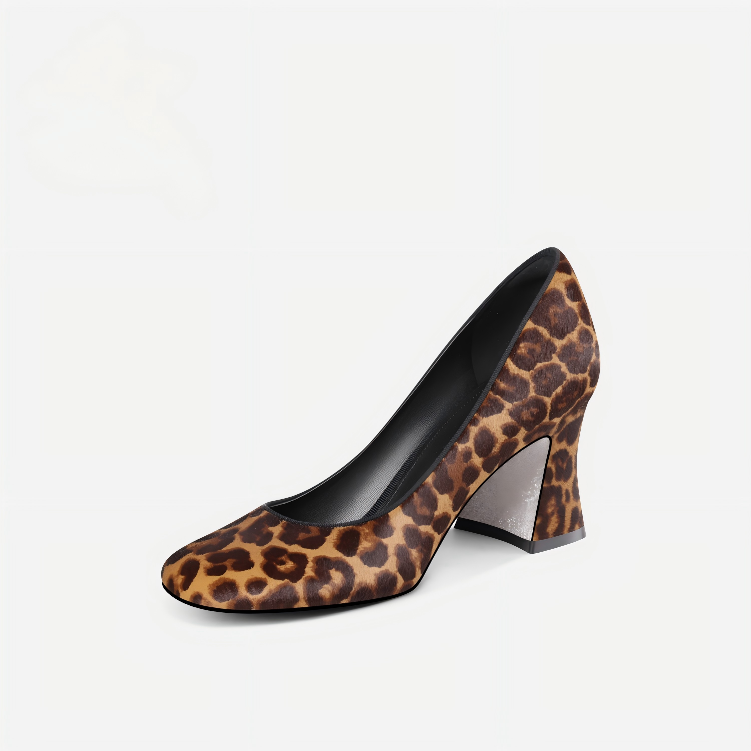 Chic Leopard Print High Heels with Comfortable Block Heel