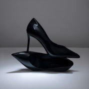 Black Patent Leather Pointed-Toe Stiletto Pumps