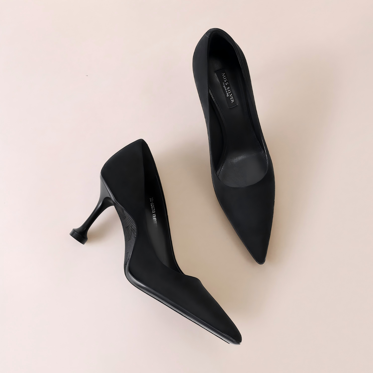 Classic Black Lambskin High Heels | Elegant Dress Shoes