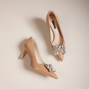 Women’s Patent Leather Low Heel Pumps for Office & Daily Wear