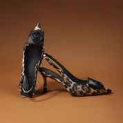 Leopard Print Slingback Pumps