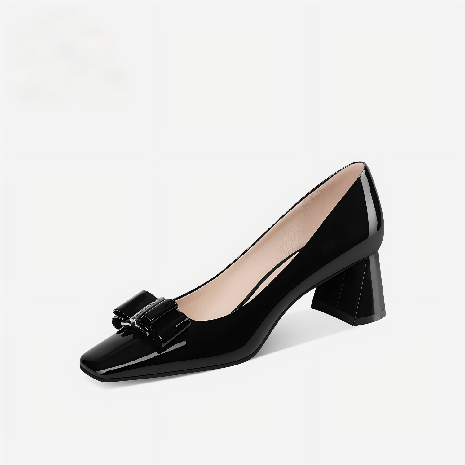 Black Block Heel Mid Heel Pumps – Comfortable Elegant Dress Shoes