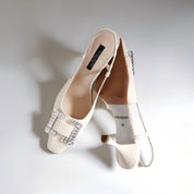 Crystal Buckle Slingback Kitten Heel Pumps