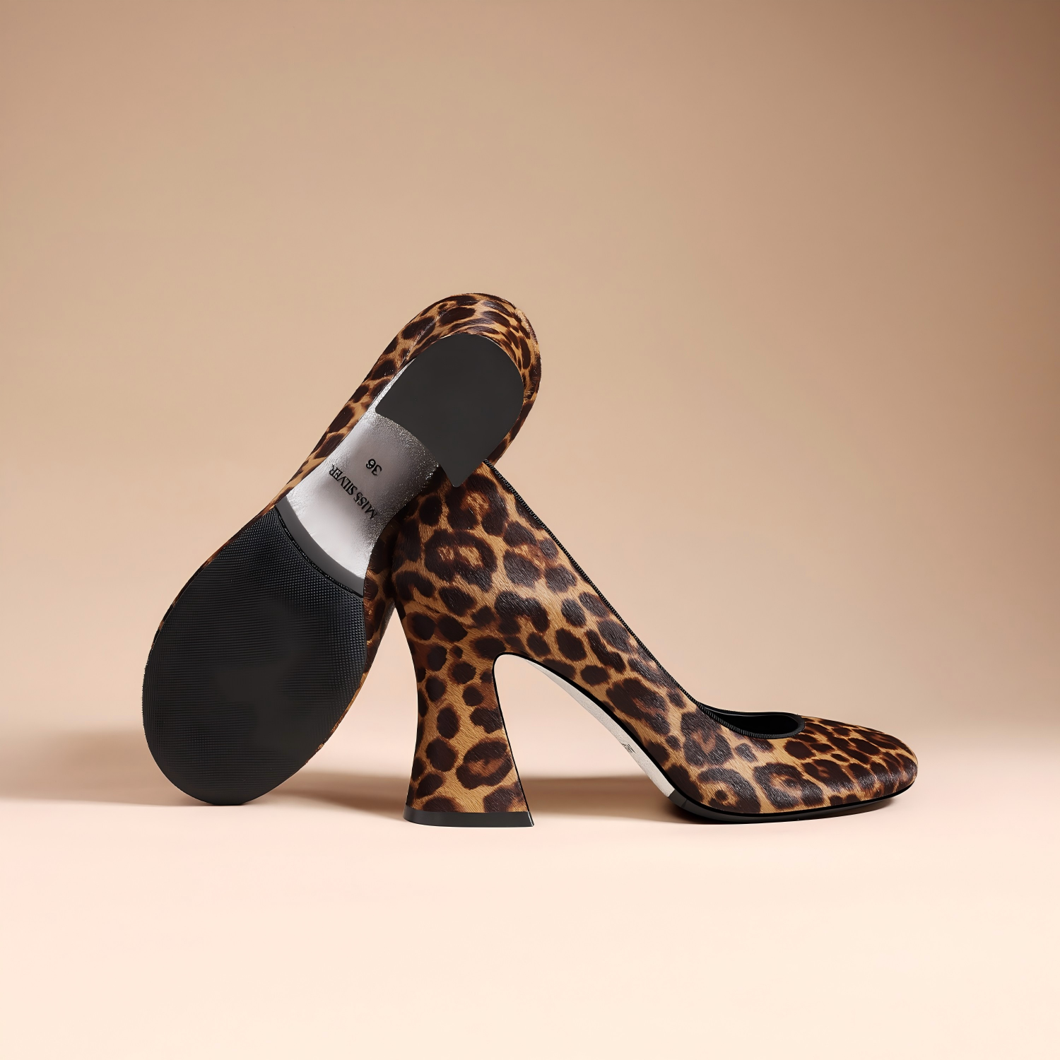 Chic Leopard Print High Heels with Comfortable Block Heel
