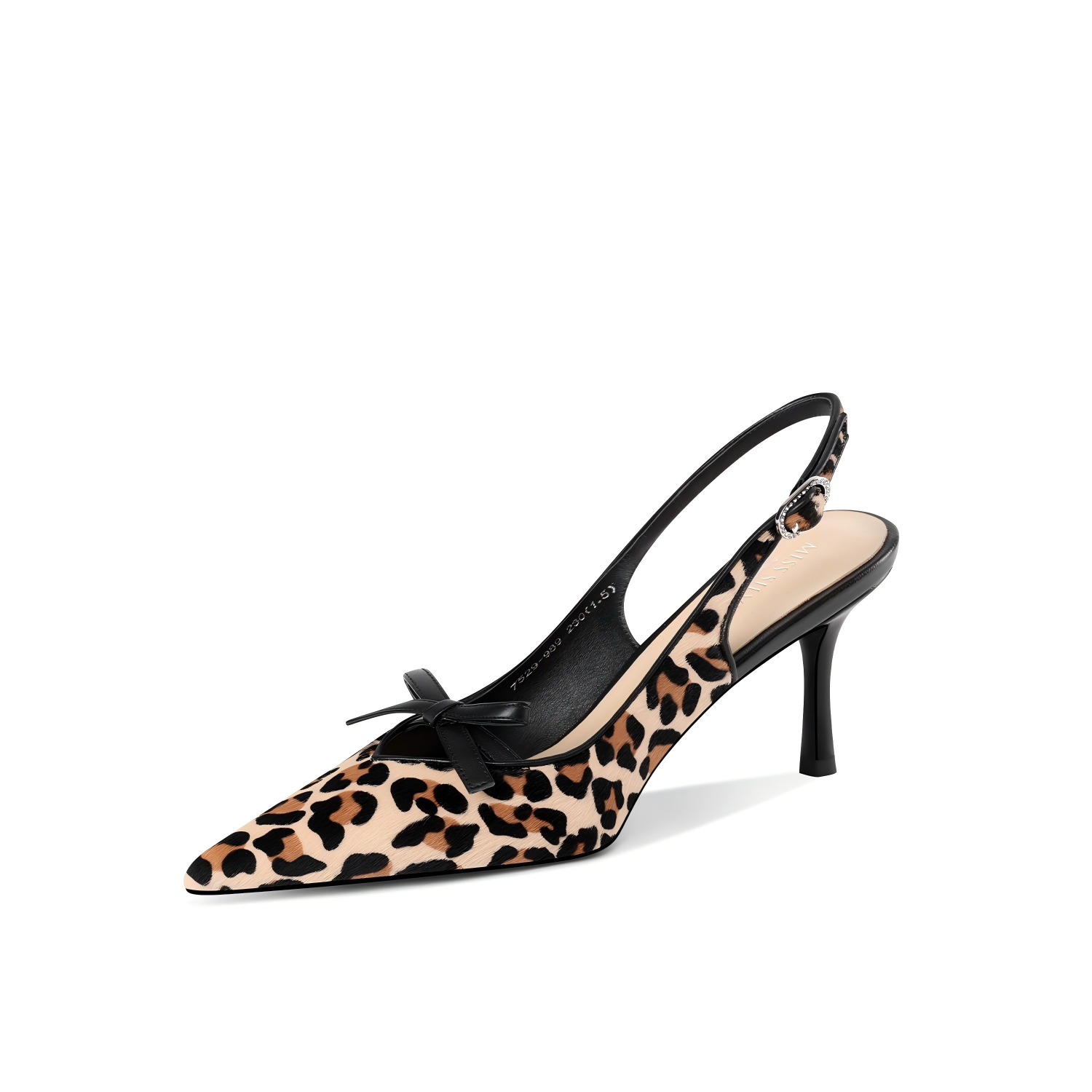 Leopard Print Slingback Pointed-Toe Stiletto Pumps