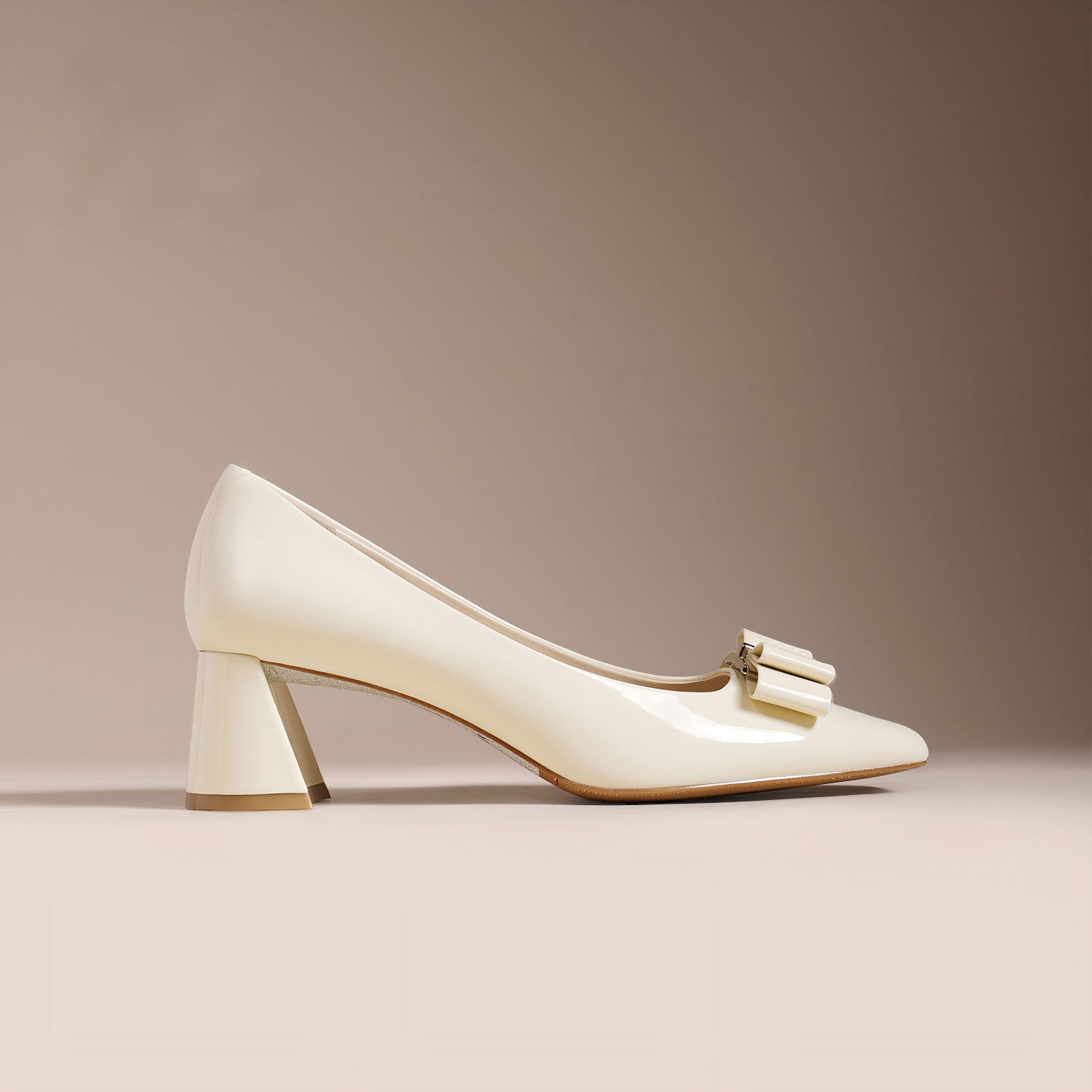 White Block Heel Mid Heel Pumps – Elegant Comfortable Dress Shoes