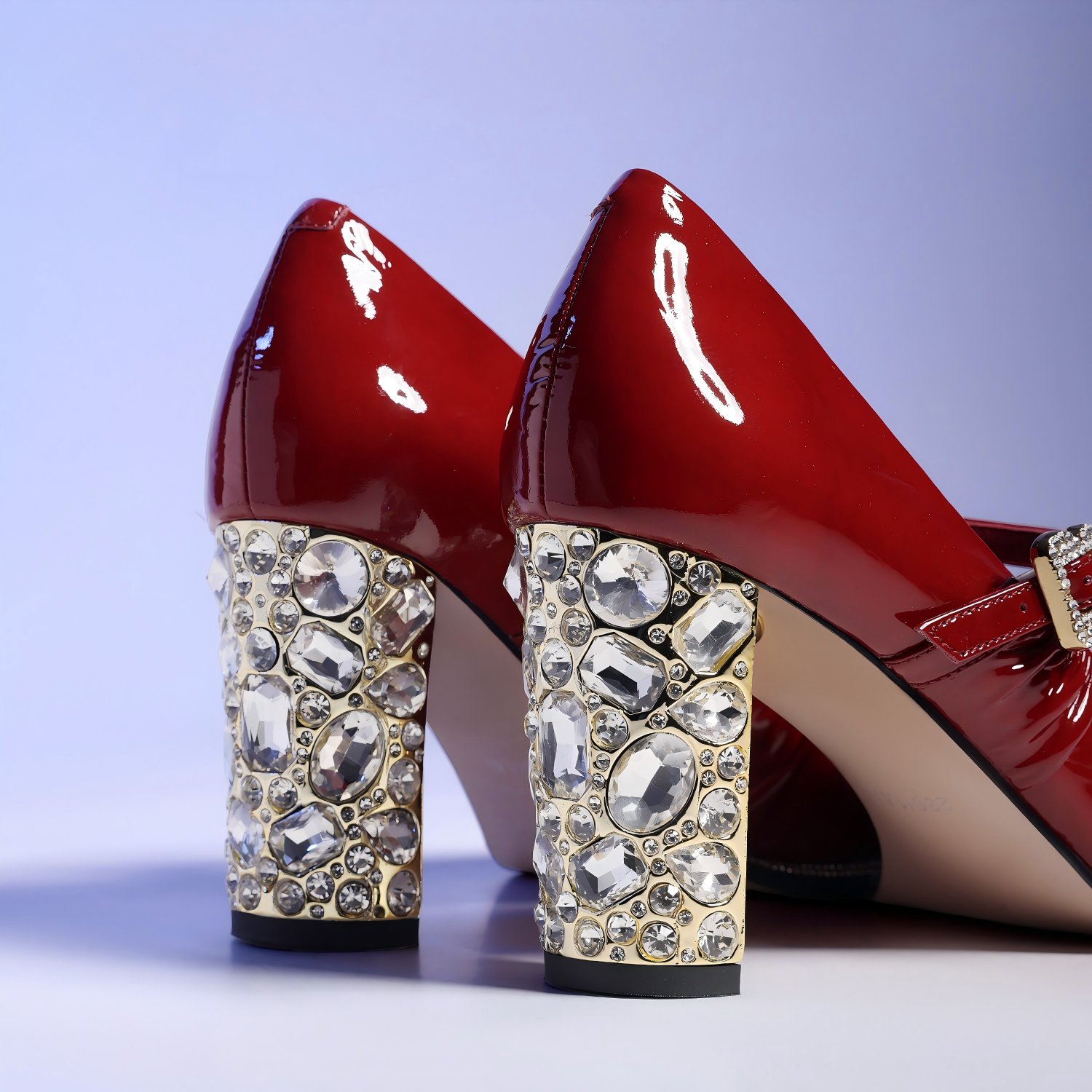 Red Patent Leather Mary Jane High Heels