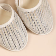 Nude Sheer Mesh Slingback Pumps with Sculptural Heel